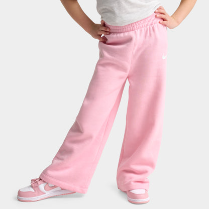 Nike Enfants Ensemble chandail à capuchon zippé et pantalon large / Rose moyen doux