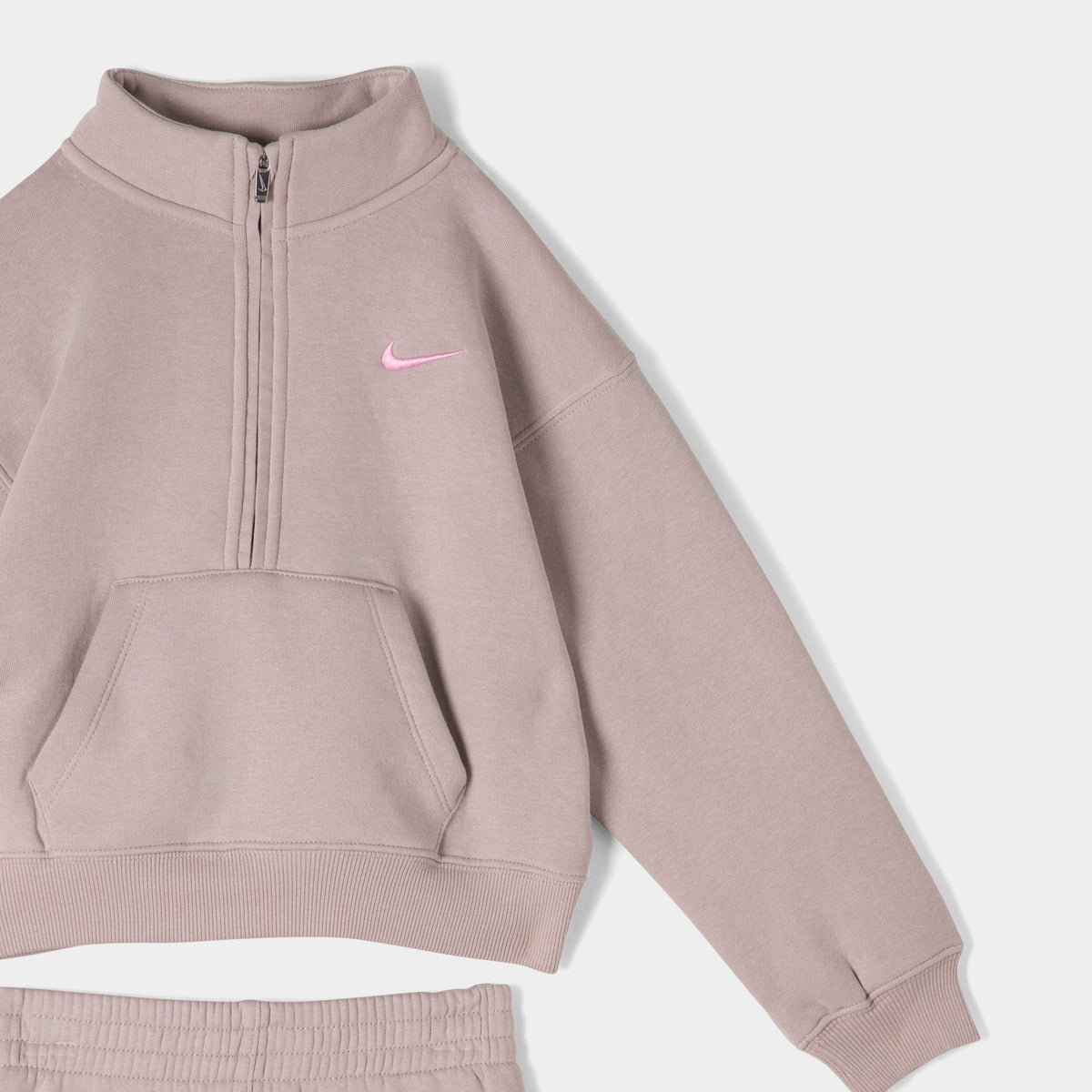 Nike Children's Fleece 1/4 Zip Pant Set / Moon Particle