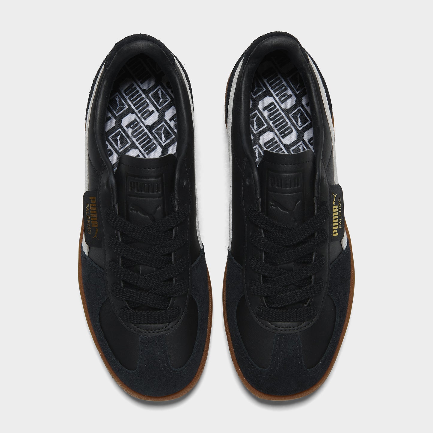 PUMA Women's Palermo Leather Black / Feather Gray - Gum