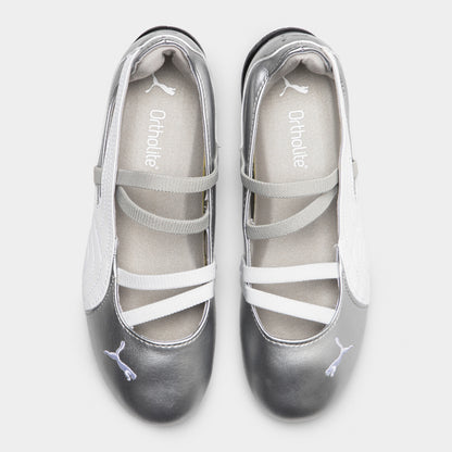 PUMA Women's Speedcat Ballet Metallic Puma Silver / Puma White