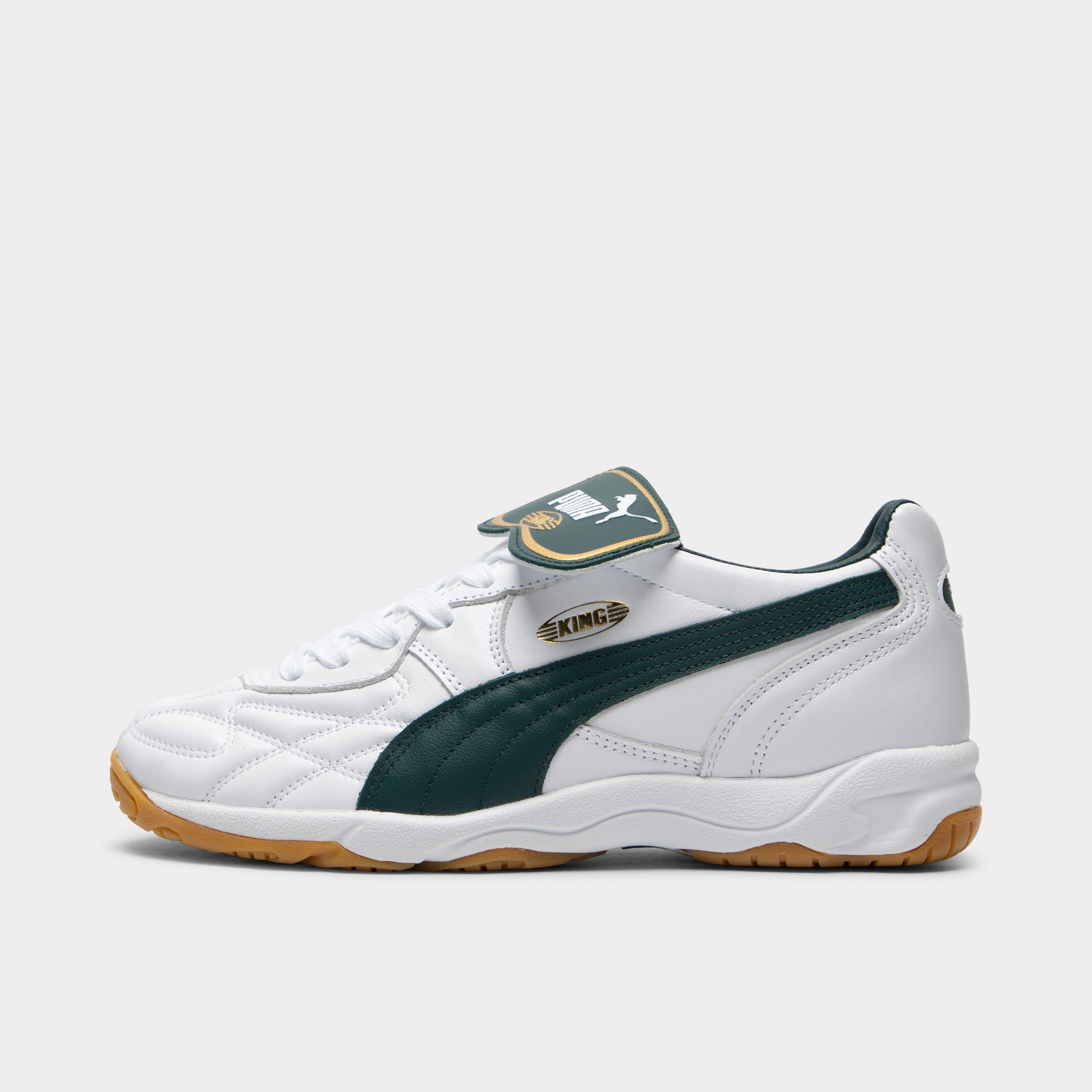 PUMA King Indoor White / Green / Gold – JD Sports