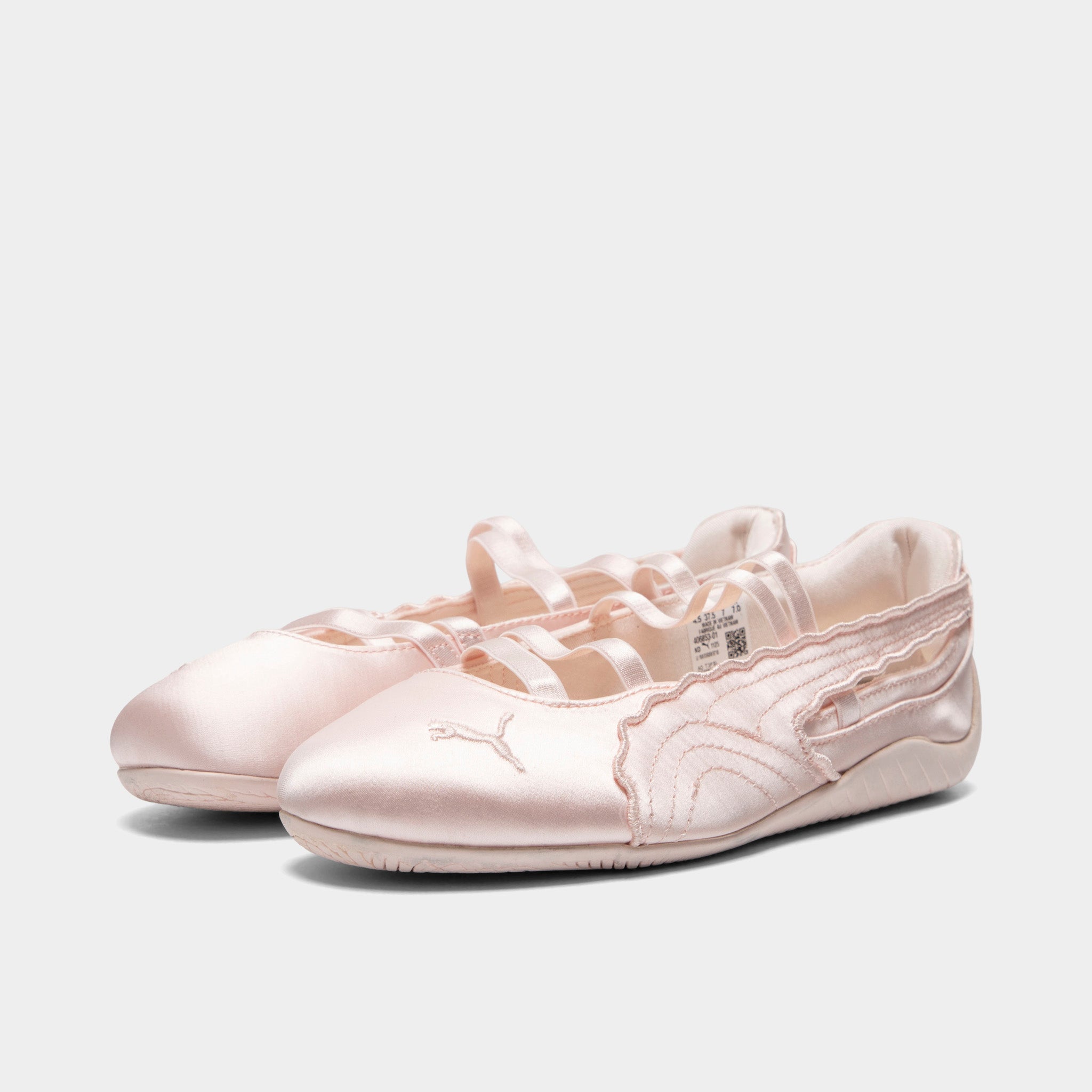 試着のみ　PUMA SPEEDCAT BALLET LTHR WNS サテン PUMA Women's Speedcat Ballet Venus Jasmine Flower / Warm White