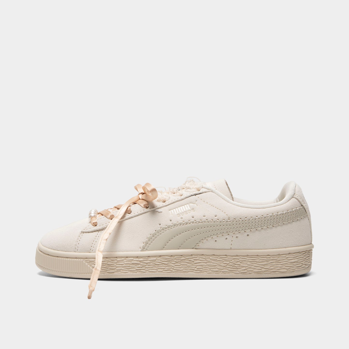 PUMA Women's Suede Bloom Frosted Ivory / Silver Fog