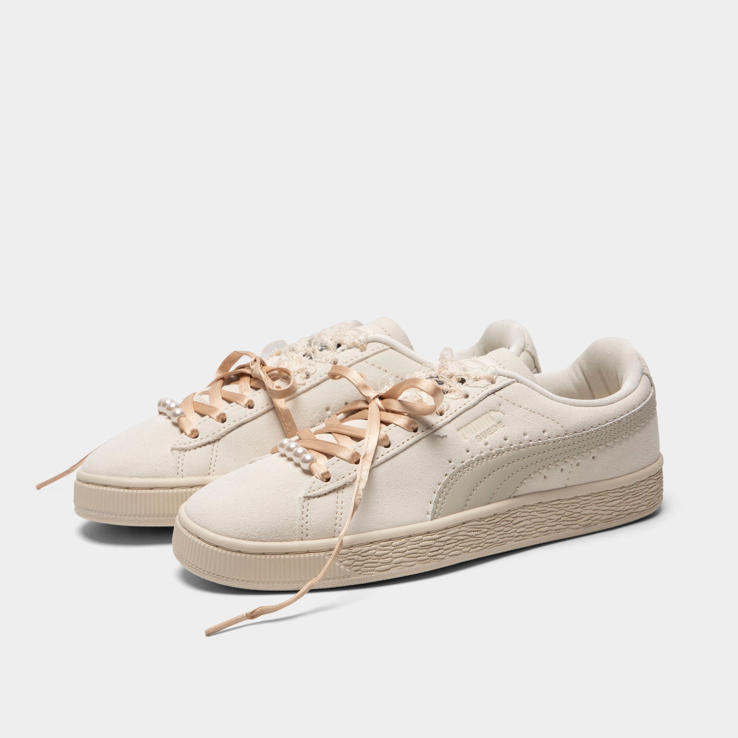PUMA Women's Suede Bloom Frosted Ivory / Silver Fog