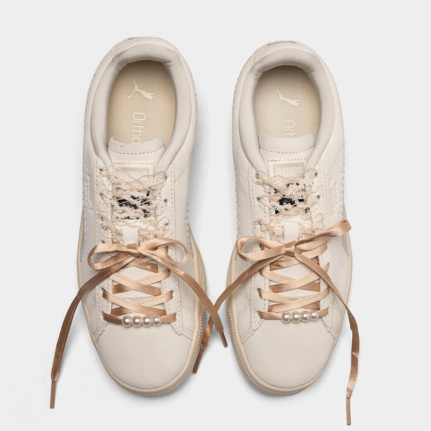 PUMA Women's Suede Bloom Frosted Ivory / Silver Fog