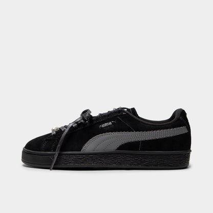 PUMA Women's Suede Bloom Black / Slate Sky