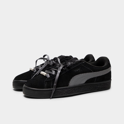 PUMA Women's Suede Bloom Black / Slate Sky
