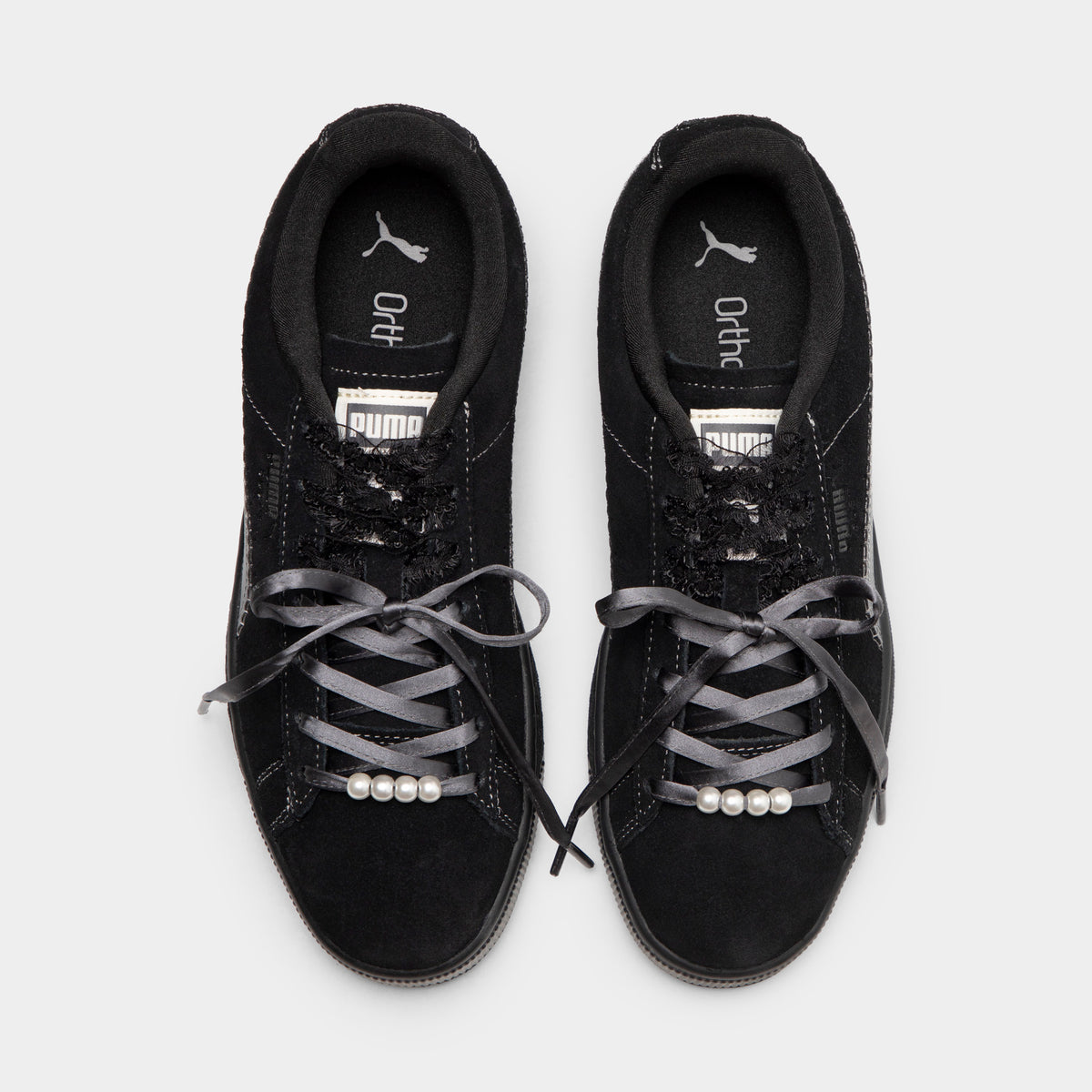 PUMA Women's Suede Bloom Black / Slate Sky