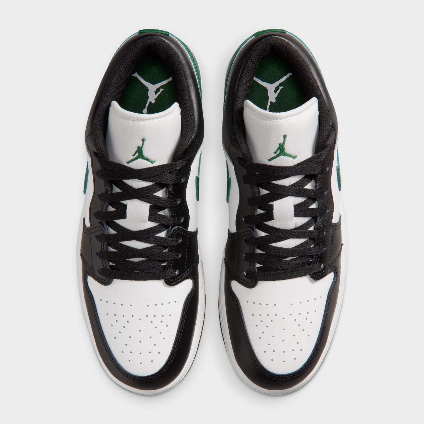 Jordan 1 Low Black / Summit White - Gorge Green