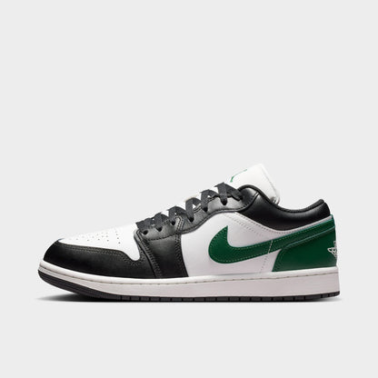 Jordan 1 Low Black / Summit White - Gorge Green