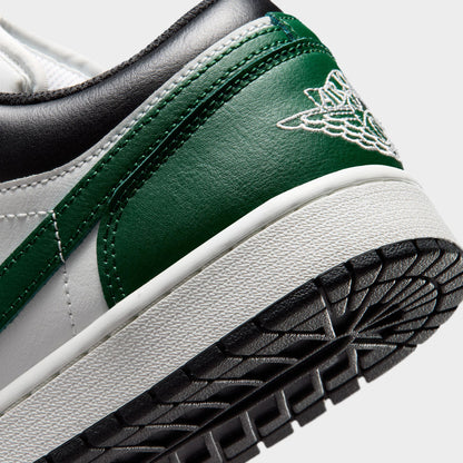 Jordan 1 Low Black / Summit White - Gorge Green
