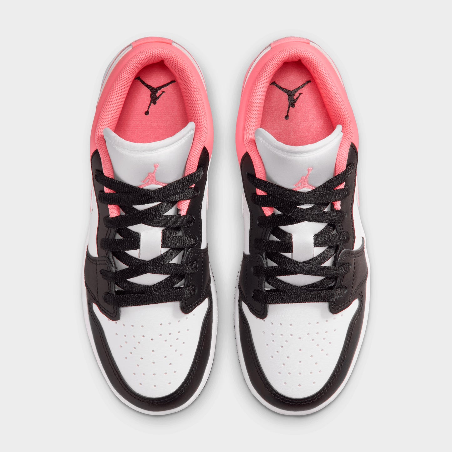 Jordan 1 Low GS Black / Pink Gaze - White