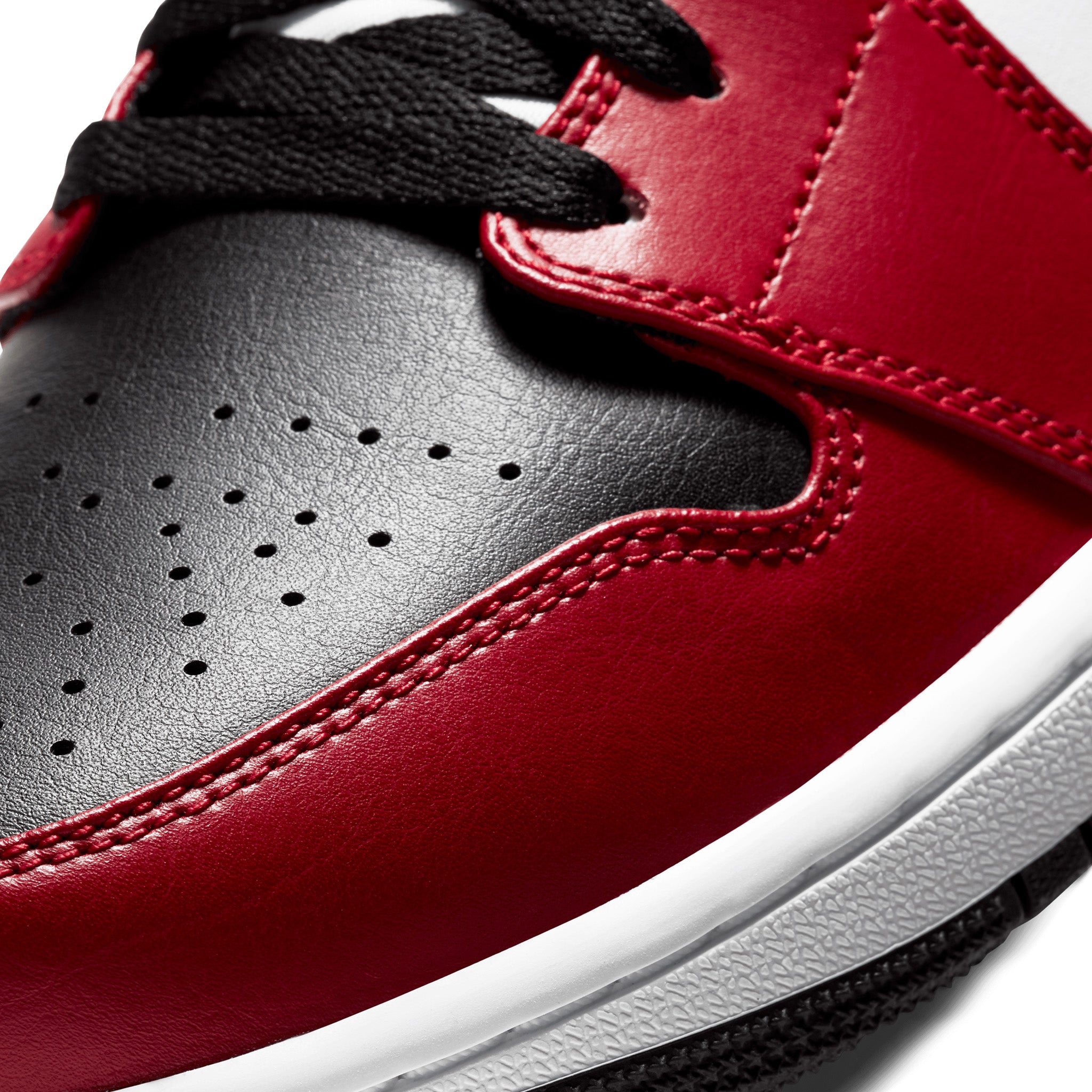 Jordan 1 Mid Black / Black - Gym Red – JD Sports