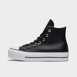 Converse Chuck Taylor All Star Lift Leather Hi Black White JD