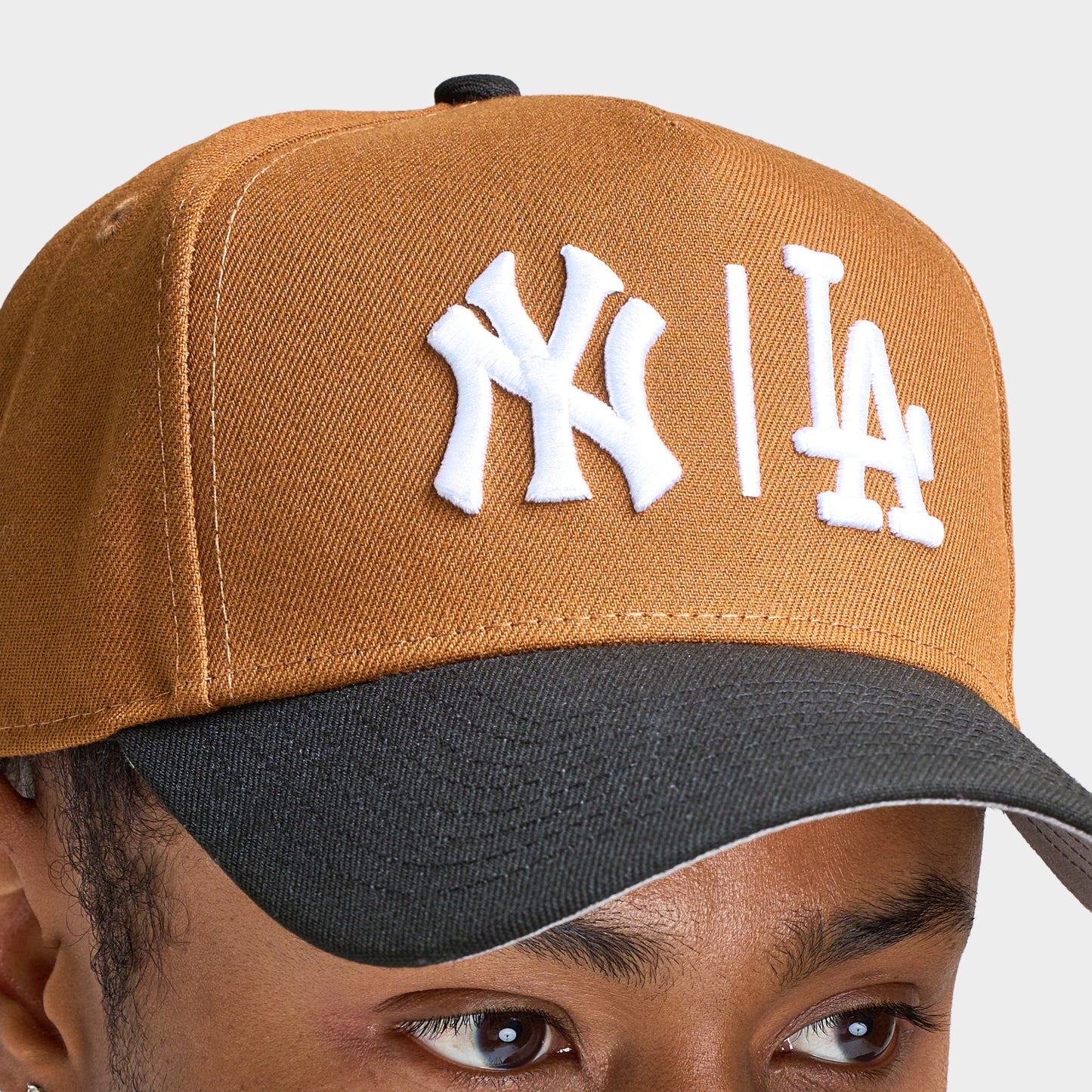 New Era Yankees Dodgers Mix Logo 9FORTY AF Khaki / Black