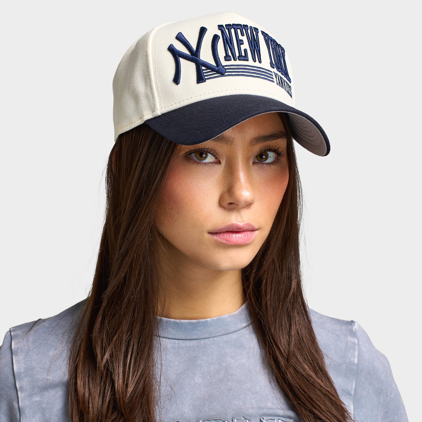 New Era New York Yankees Casquette Big Wordmark 9FORTY AF Chrome / Marine