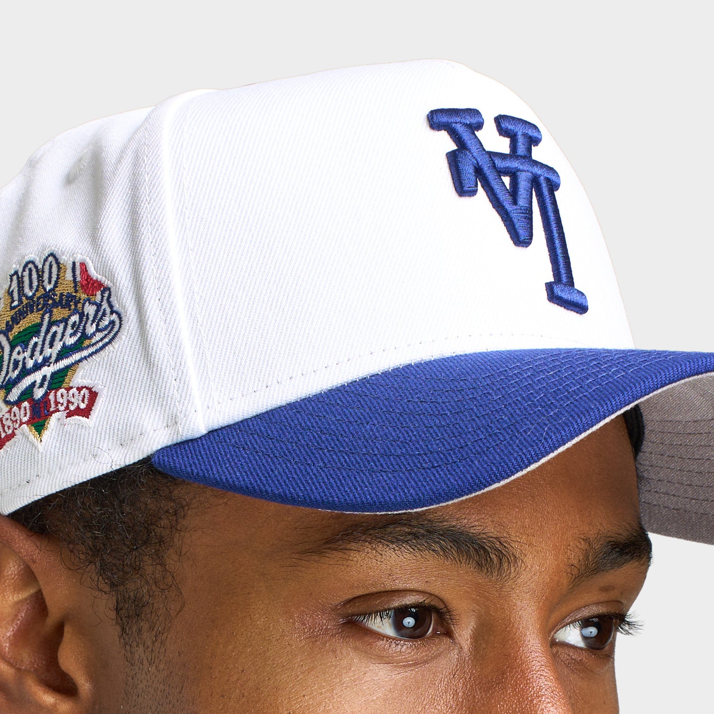 New Era Casquette Los Angeles Dodgers 9FORTY A-Frame Snapback Blanc / Bleu marine