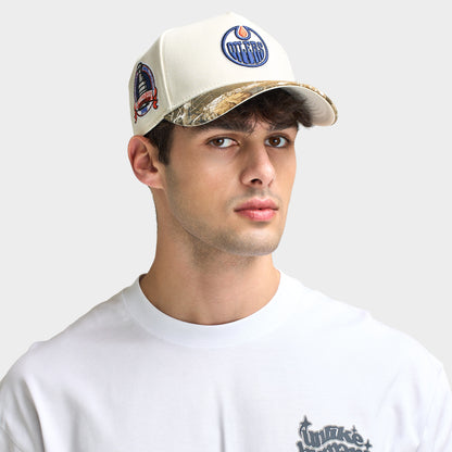 Casquette New Era 9FORTY A-Frame Edmonton Oilers Chrome / Camouflage Realtree