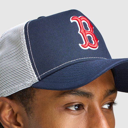 New Era Boston Red Sox 9FORTY A-Frame Trucker Bleu Marine / Blanc
