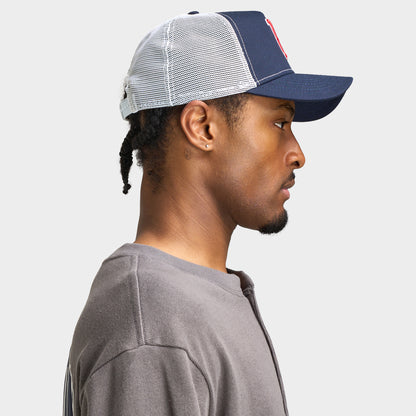 New Era Boston Red Sox 9FORTY A-Frame Trucker Bleu Marine / Blanc