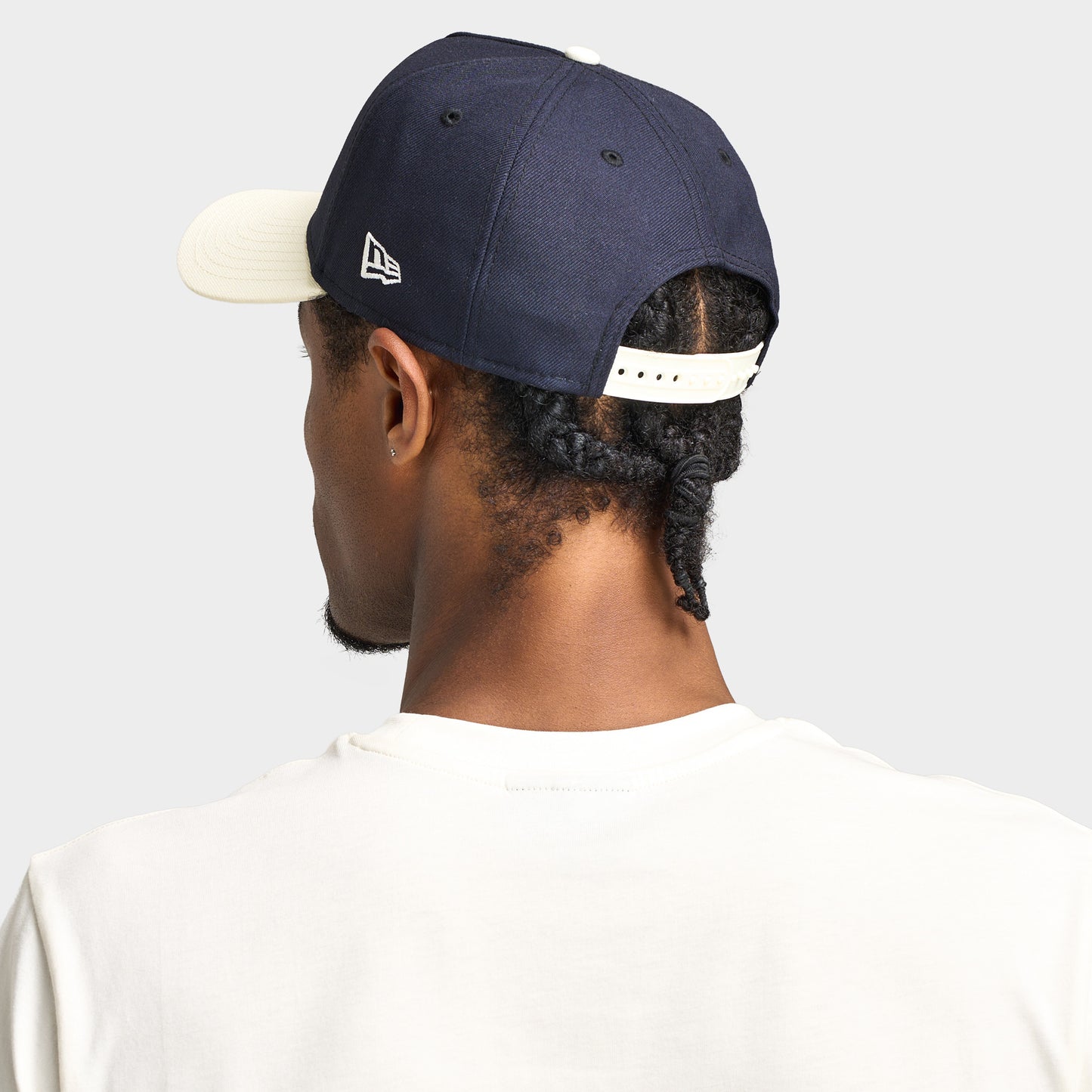 New Era Casquette 9FORTY A-Frame Edmonton Oilers Bleu Marine / Chrome