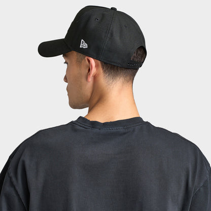 New Era LA Dodgers Shohei 9FORTY AF Snapback. Back view of model wearing black cap with adjustable snapback closure and structured crown.