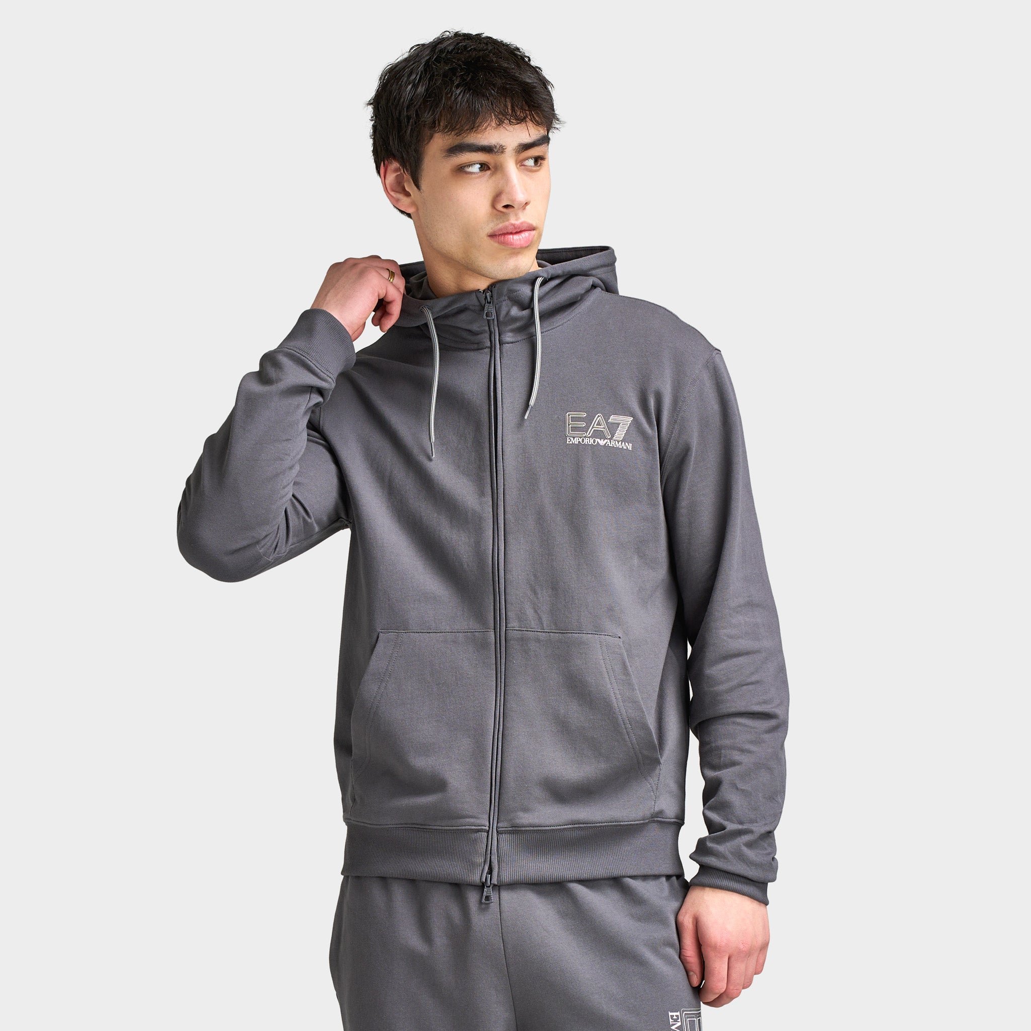 EA7 Visibility Fullzip Hoodie / Grey – JD Sports