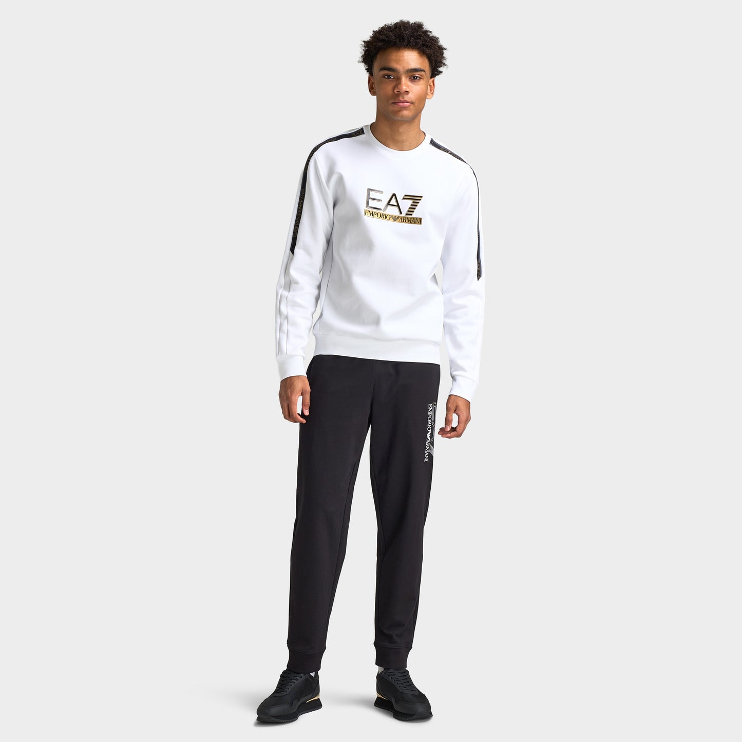 EA7 Crewneck Logo Or Poitrine / Blanc