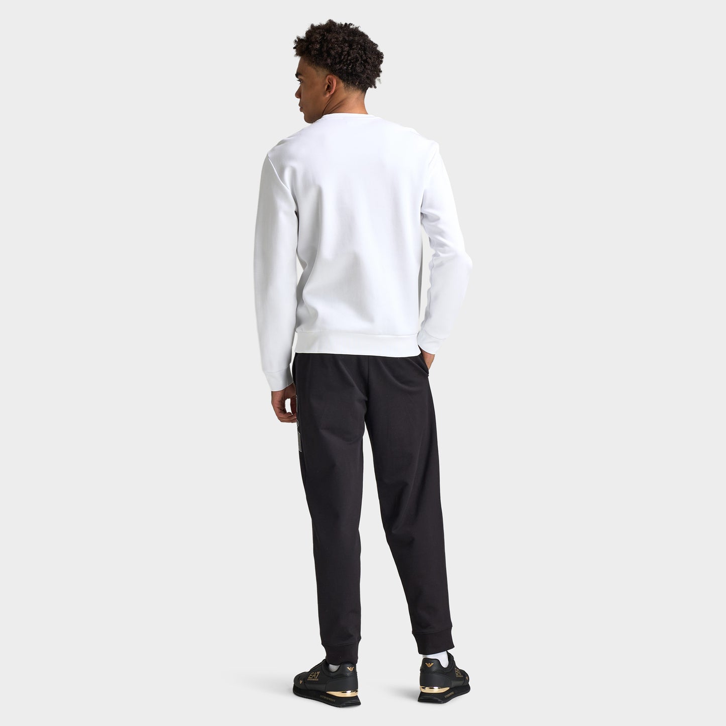 EA7 Crewneck Logo Or Poitrine / Blanc