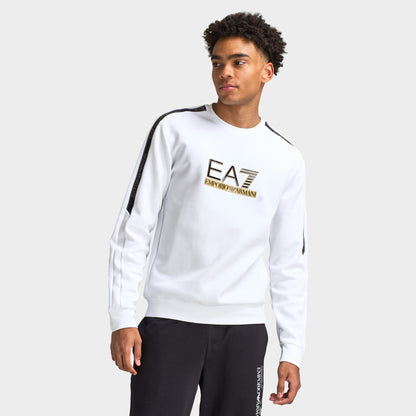 EA7 Crewneck Logo Or Poitrine / Blanc