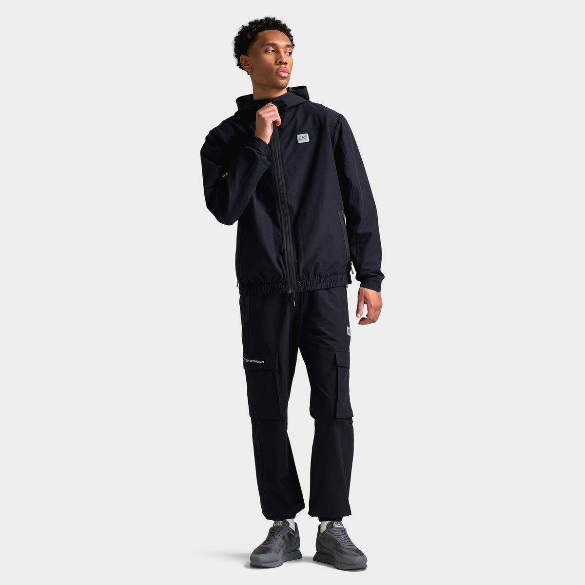 EA7 Woven Hoodie / Black