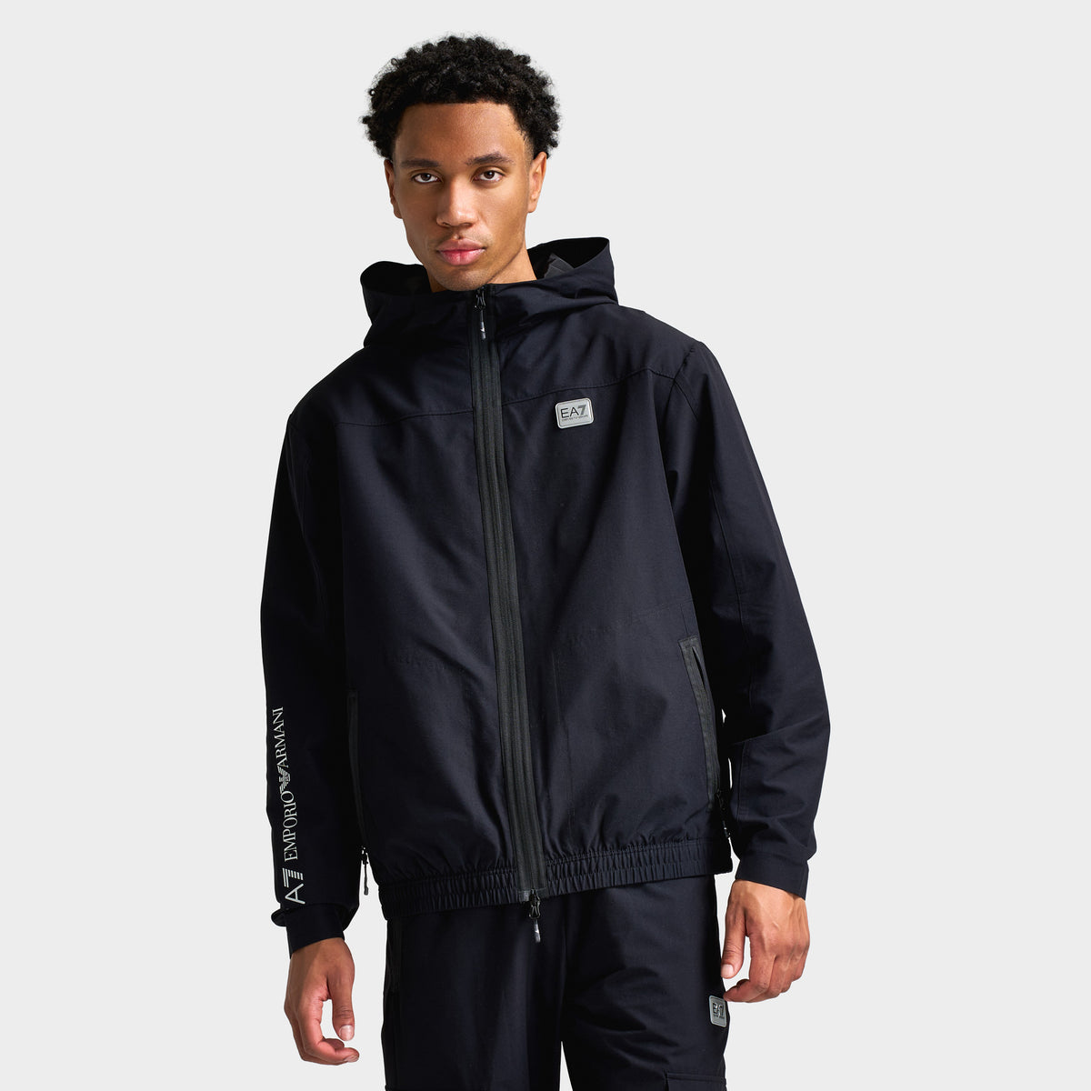 EA7 Woven Hoodie / Black