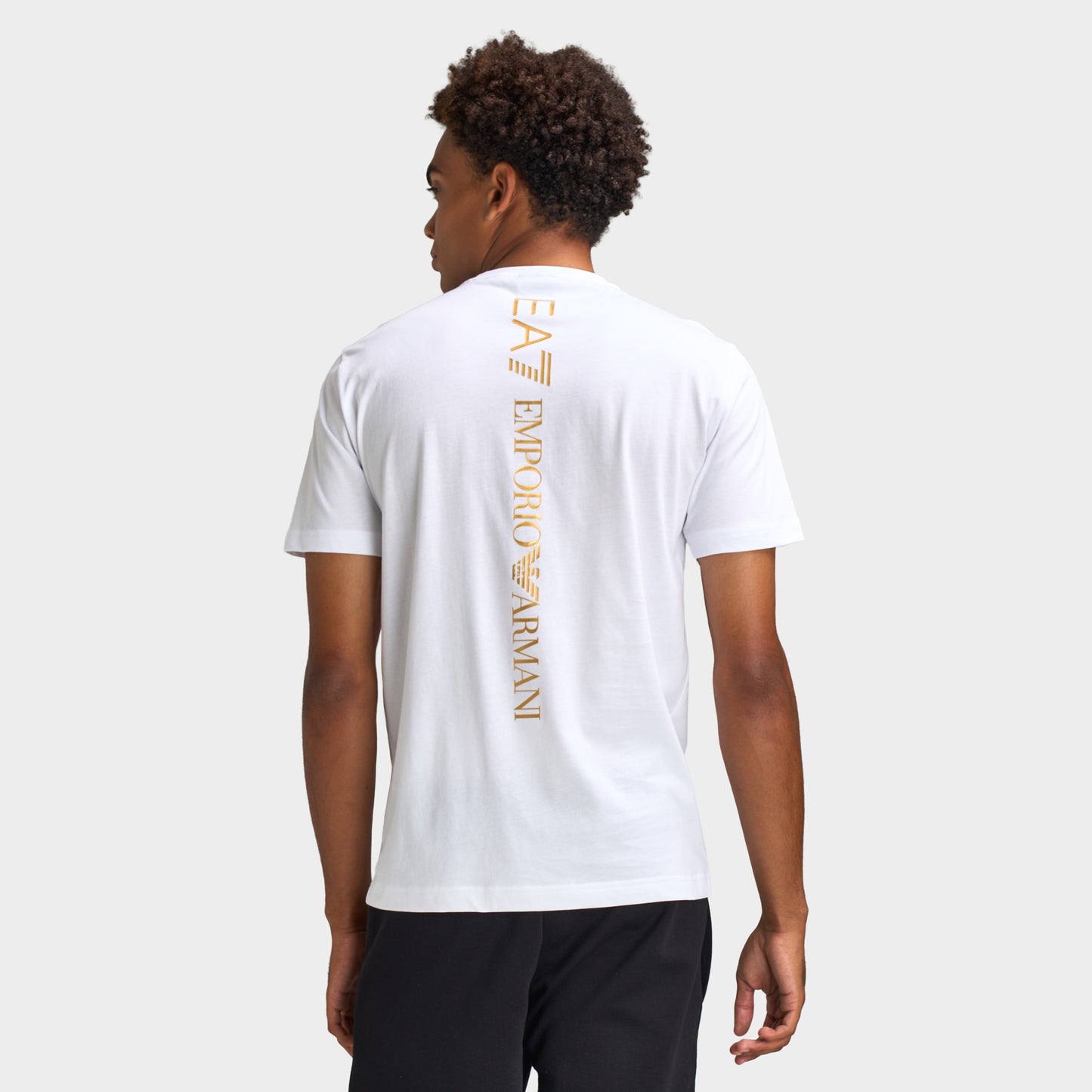 EA7 T-shirt Blanc / Or