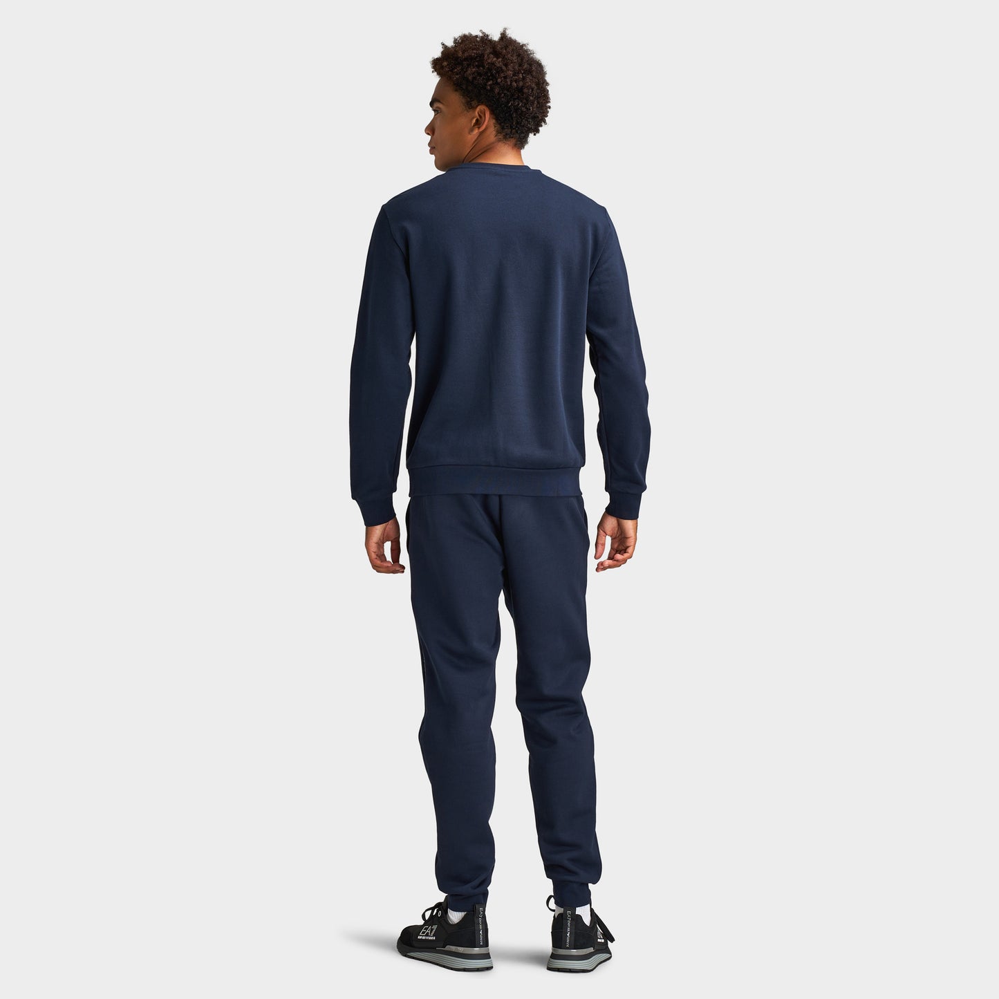 EA7 Chandail à Col Rond / Bleu Armani