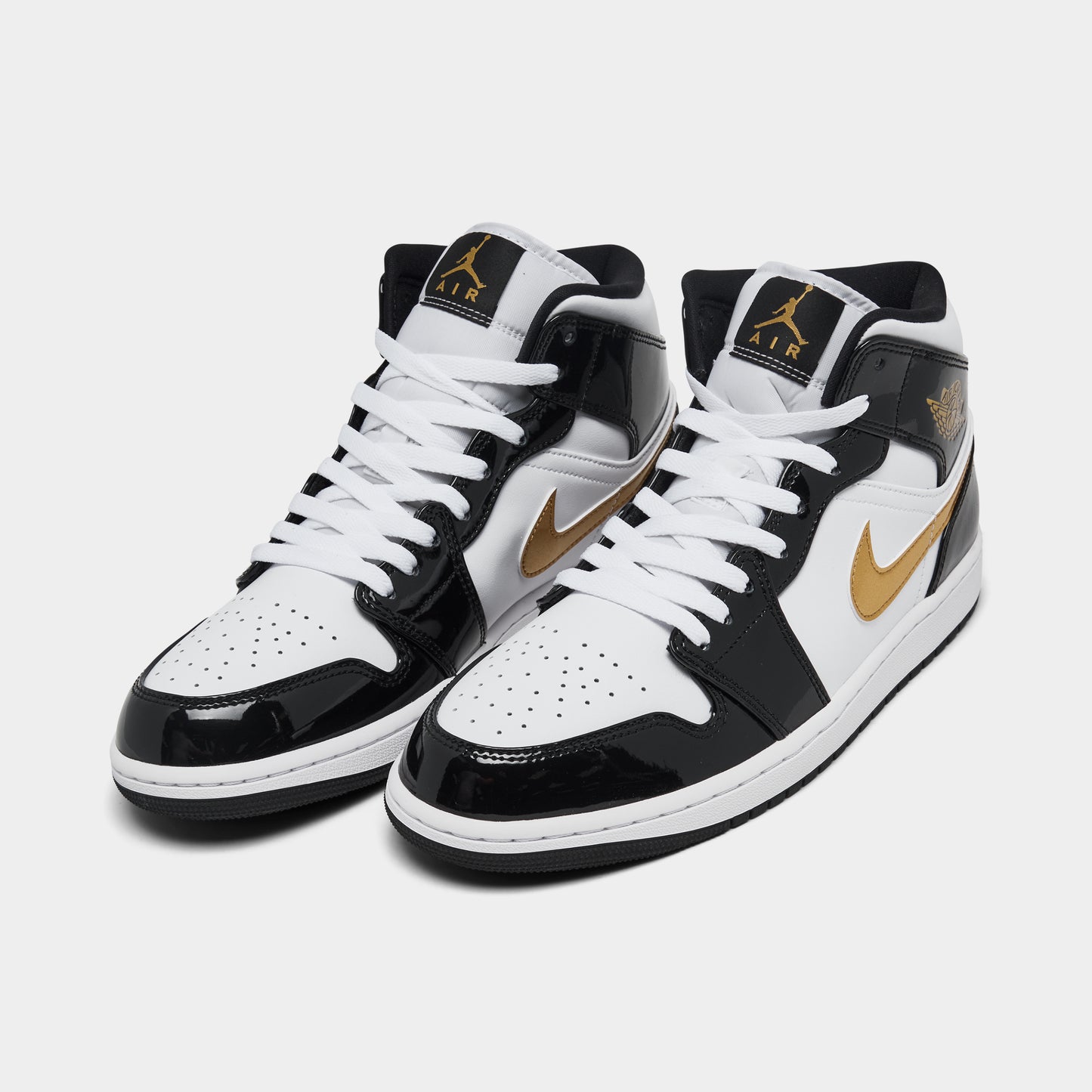 Jordan 1 Mid SE Black / Metallic Gold - White