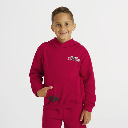 Jordan Enfants Ensemble polaire Jumpman Stamp / Rouge Gymnastique