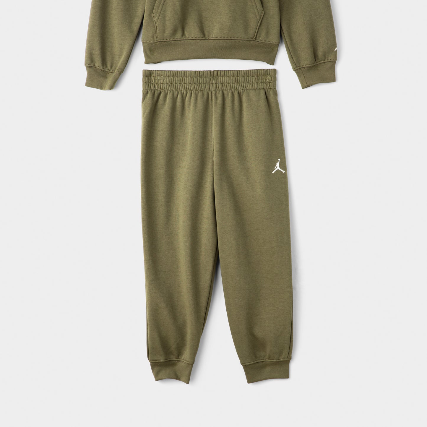Jordan Children's MJ MVP Fleece Pullover Hoodie Set / Med Olive