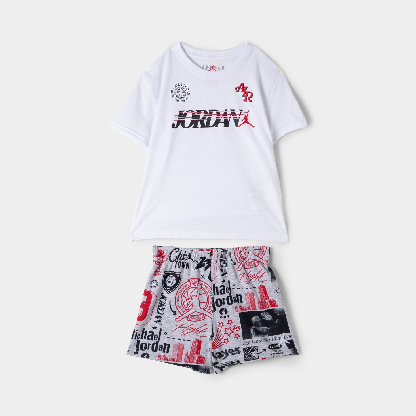 Jordan Children's Sports Club Short Set / Light Grey Heather