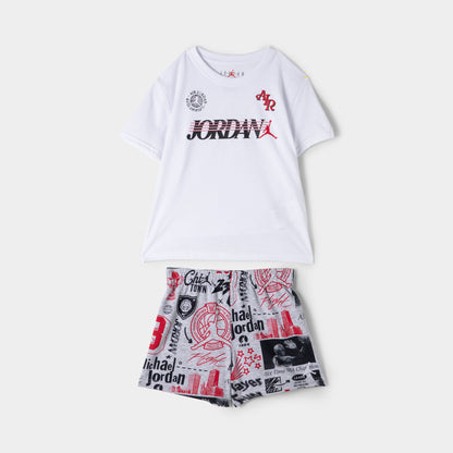 Jordan Children's Sports Club Short Set / Light Grey Heather