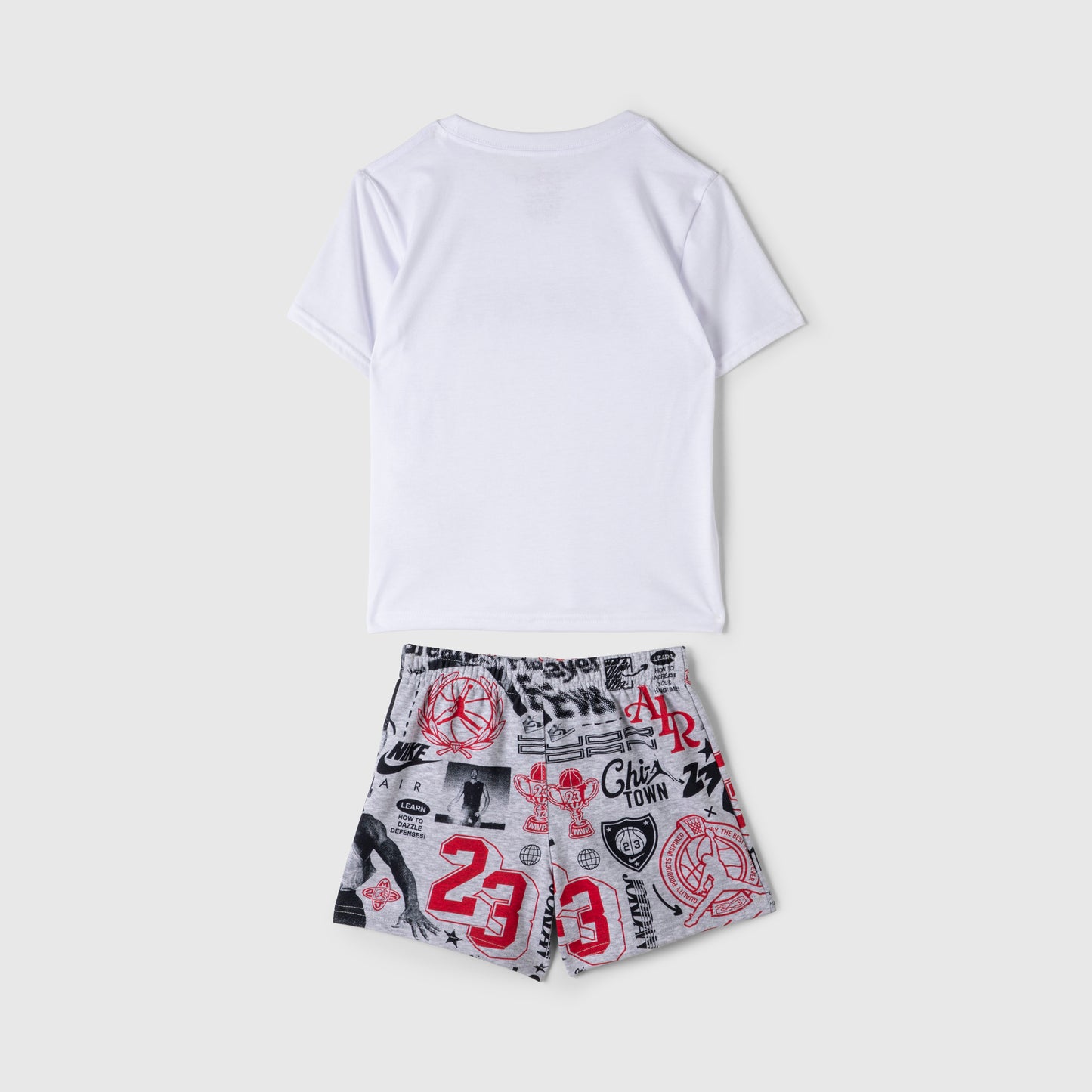 Jordan Children's Sports Club Short Set / Light Grey Heather