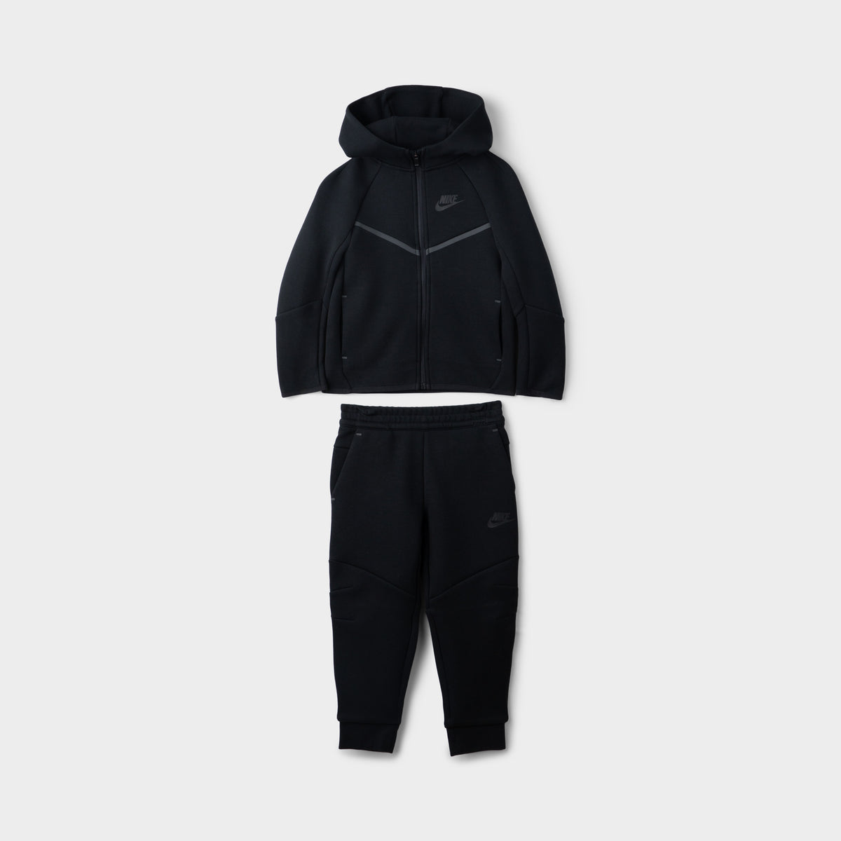 Nike Sportswear Children's Tech Fleece Full Zip Hoodie Set Black