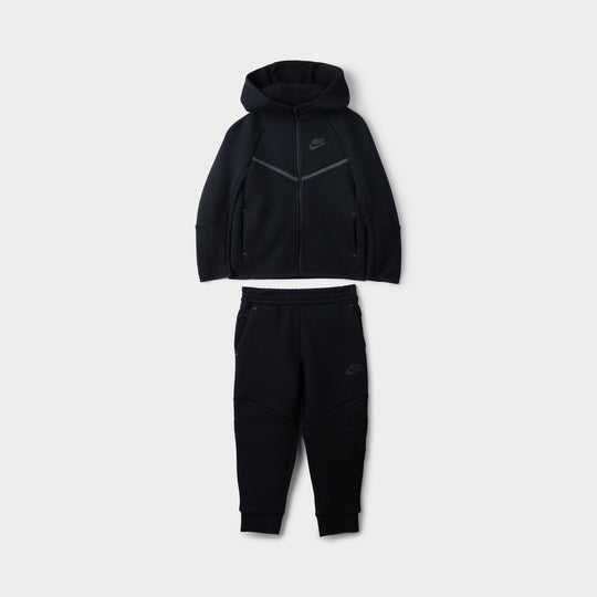 Nike Sportswear Children's Tech Fleece Full Zip Hoodie Set / Black