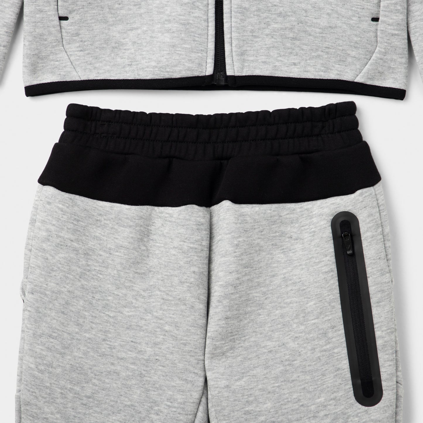 Nike Sportswear Enfant Tech Fleece Full Zip Set Grey Heather / Noir - Blanc