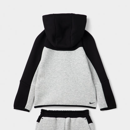 Nike Sportswear Enfant Tech Fleece Full Zip Set Grey Heather / Noir - Blanc