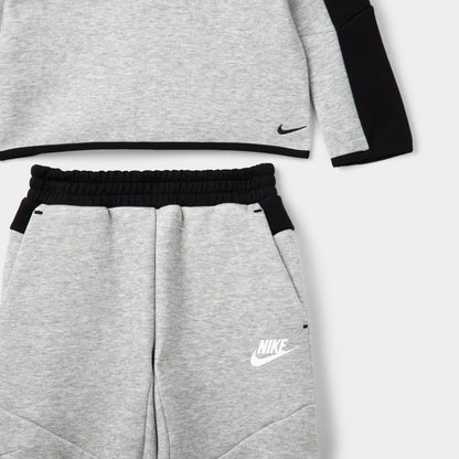 Nike Sportswear Enfant Tech Fleece Full Zip Set Grey Heather / Noir - Blanc