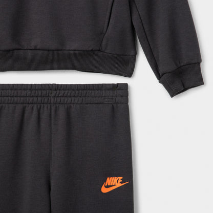 Nike Sportswear Children's GFX PO Fleece Pant Set Black / White - Volt