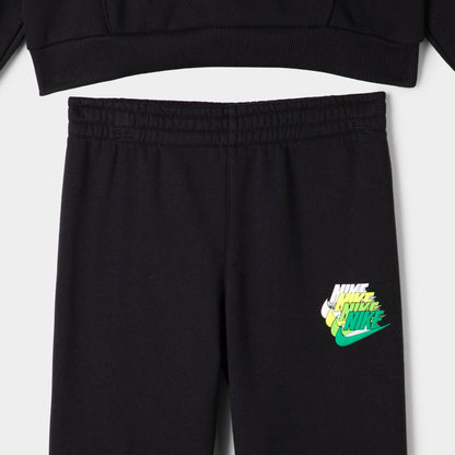 Nike Sportswear Children's Fleece Pullover Pant Set / Black