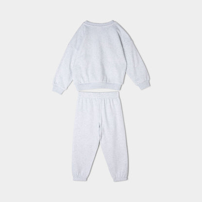 Nike Children's Swoosh Fleece Crew Pant Set / Birch Heather