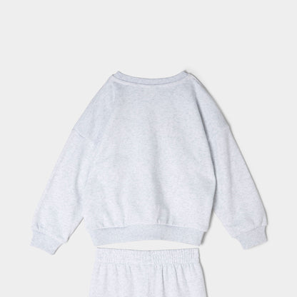 Nike Children's Swoosh Fleece Crew Pant Set / Birch Heather