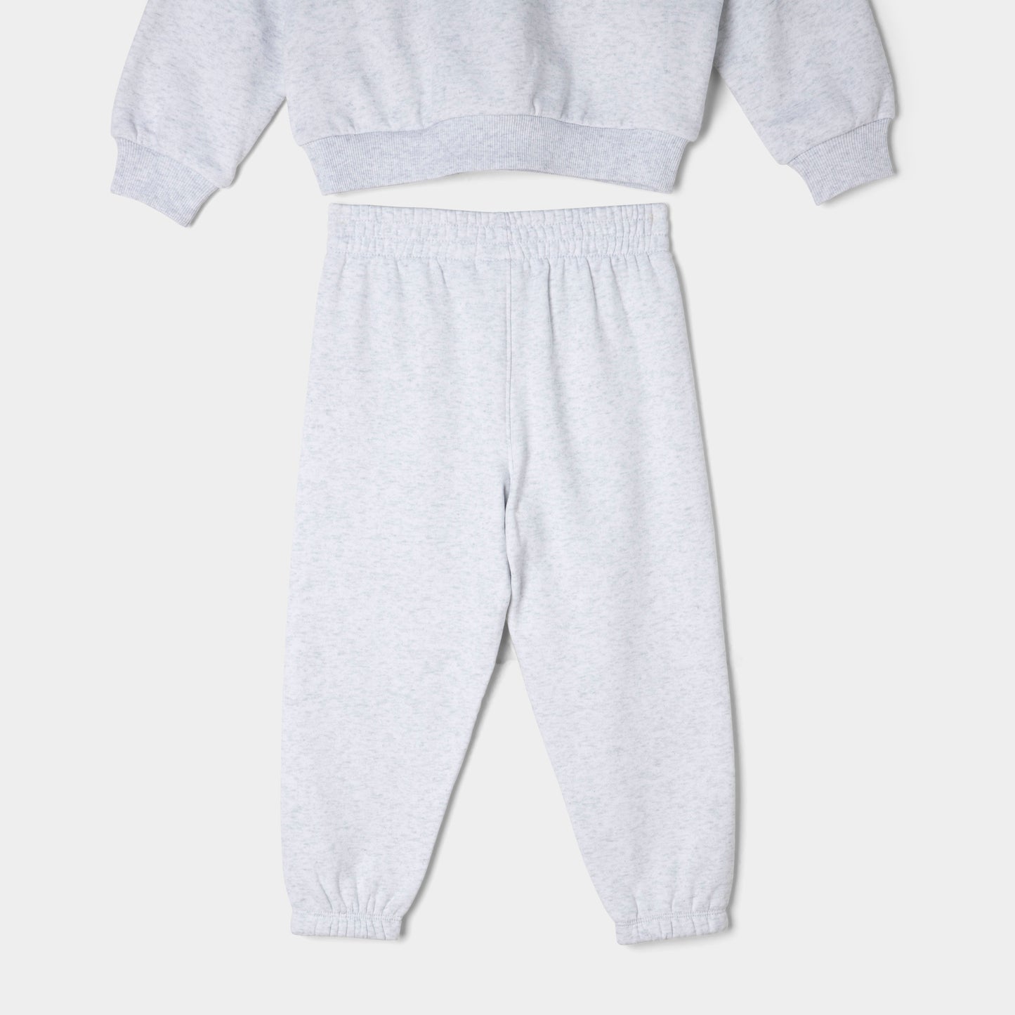 Nike Children's Swoosh Fleece Crew Pant Set / Birch Heather